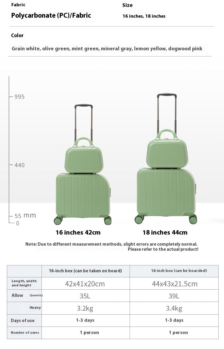 NNEDSZ Black 18-Inch Lightweight Carry-On Luggage - Waterproof & Anti-Theft Suitcase with Silent Universal Wheels-4
