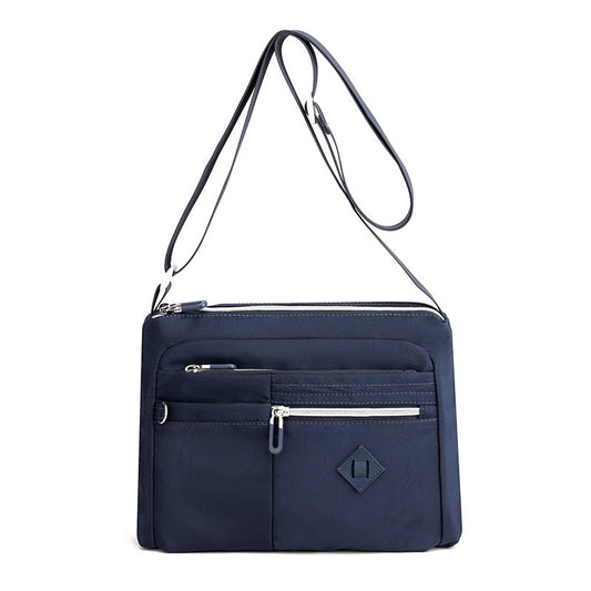 NNEDSZ Lightweight Nylon Crossbody Shoulder Bag - Dark Blue, Adjustable Strap, Multi-Pocket Design-0