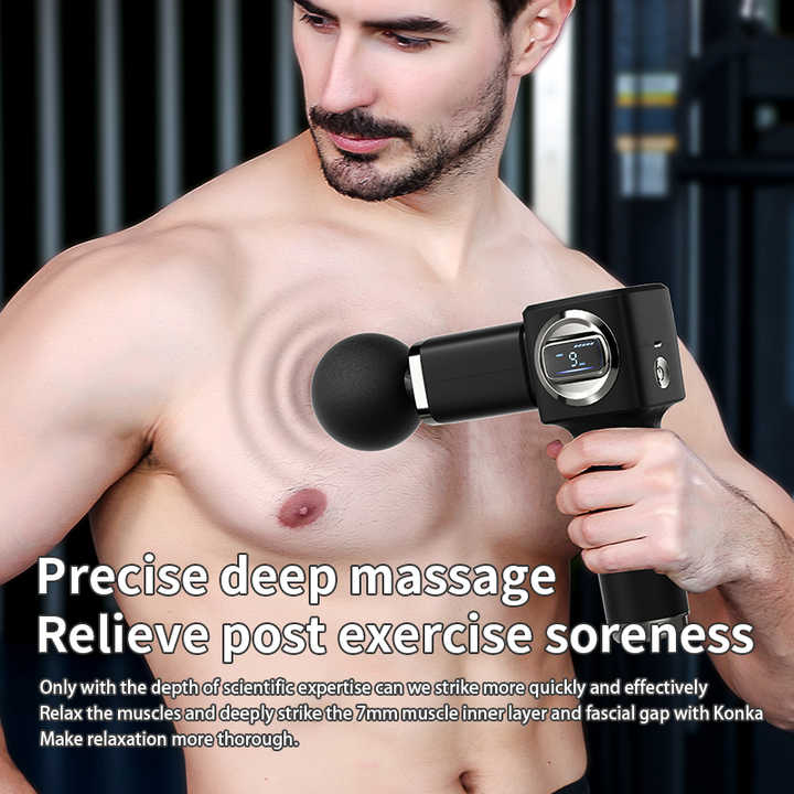 NNEDSZ LC-007- blue Professional Massage Gun with LCD Display - Deep Tissue Muscle Massager-2