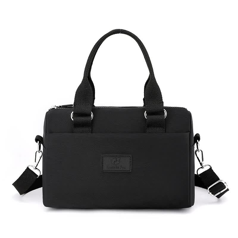 NNEDSZ 0485#Black Multifunctional Nylon Shoulder Bag - Lightweight and Spacious Handbag for Women, 20x15x11cm-0