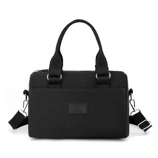 NNEDSZ 0485#Black Multifunctional Nylon Shoulder Bag - Lightweight and Spacious Handbag for Women, 20x15x11cm-0
