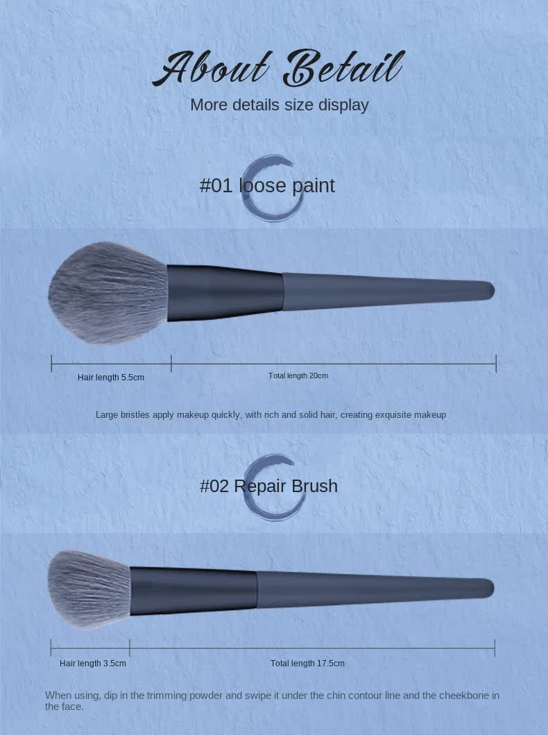 NNEDSZ Gray purple 12-Piece Professional Makeup Brush Set with Cosmetic Bag - Premium Synthetic Fiber, Wooden Handle, Aluminum Tube-3