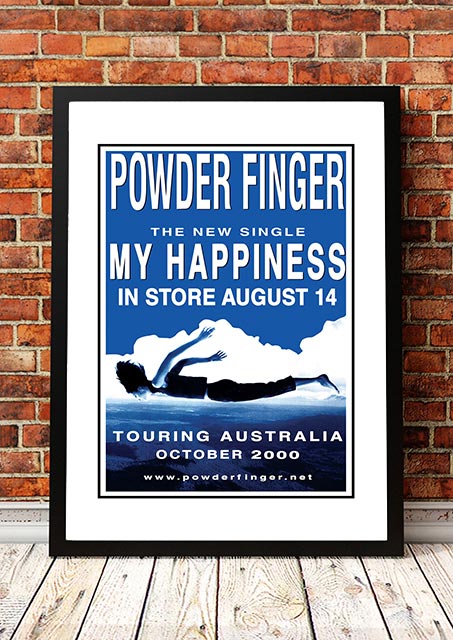 NNEDSZ Powderfinger 'My Happiness' In Store Poster 2000 - Framed A1