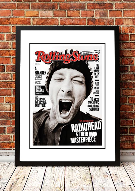 NNEDSZ Radiohead' Rolling Stone Magazine Cover! - Framed A4-0