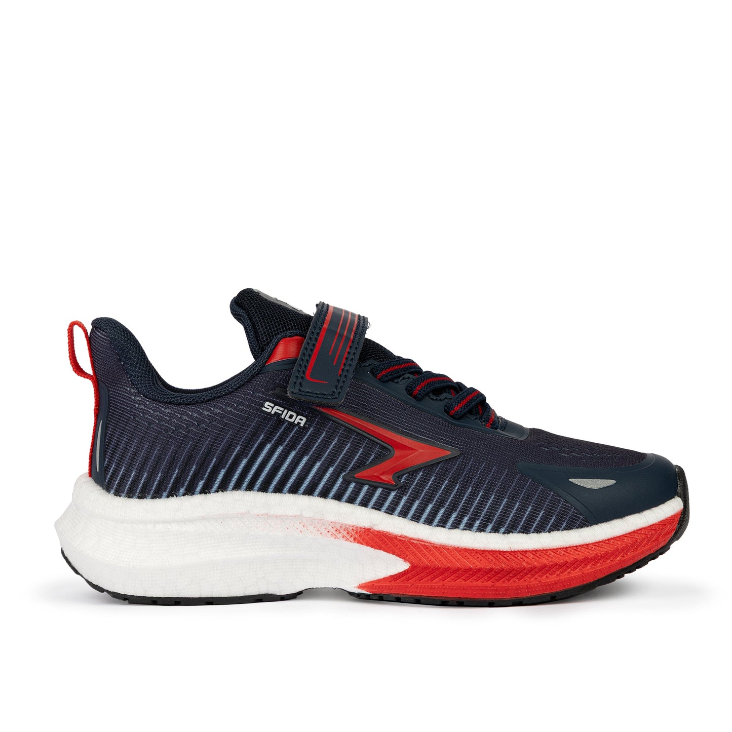 Zephyr 2.0 Boys Runners - Navy/Red V Strap