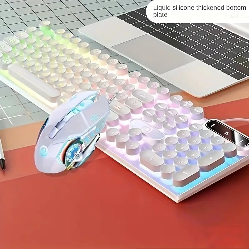 NNETM Ultimate Gaming and Office Keyboard and Mouse Set with Mechanical Touch and Headset - Wired-2