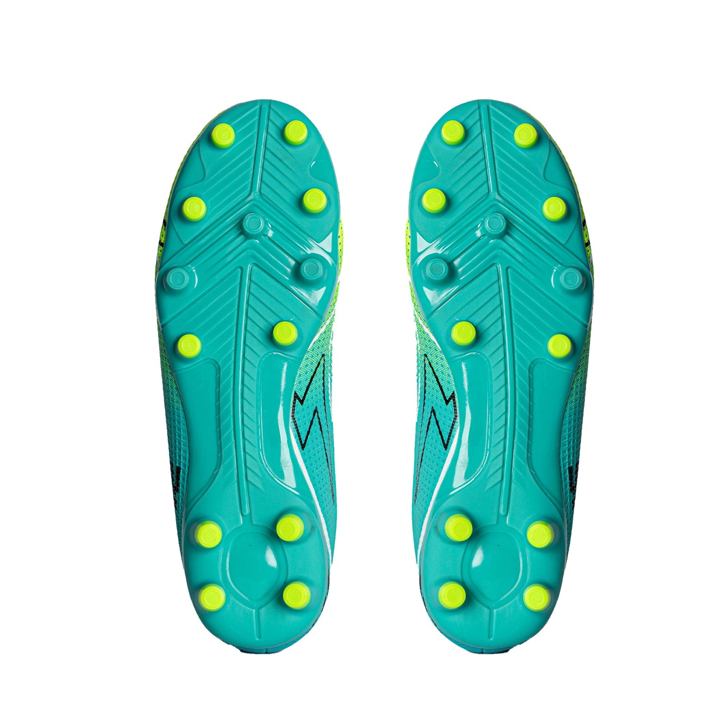 Conquer Kid's Football Boots - Aqua/Lime-4