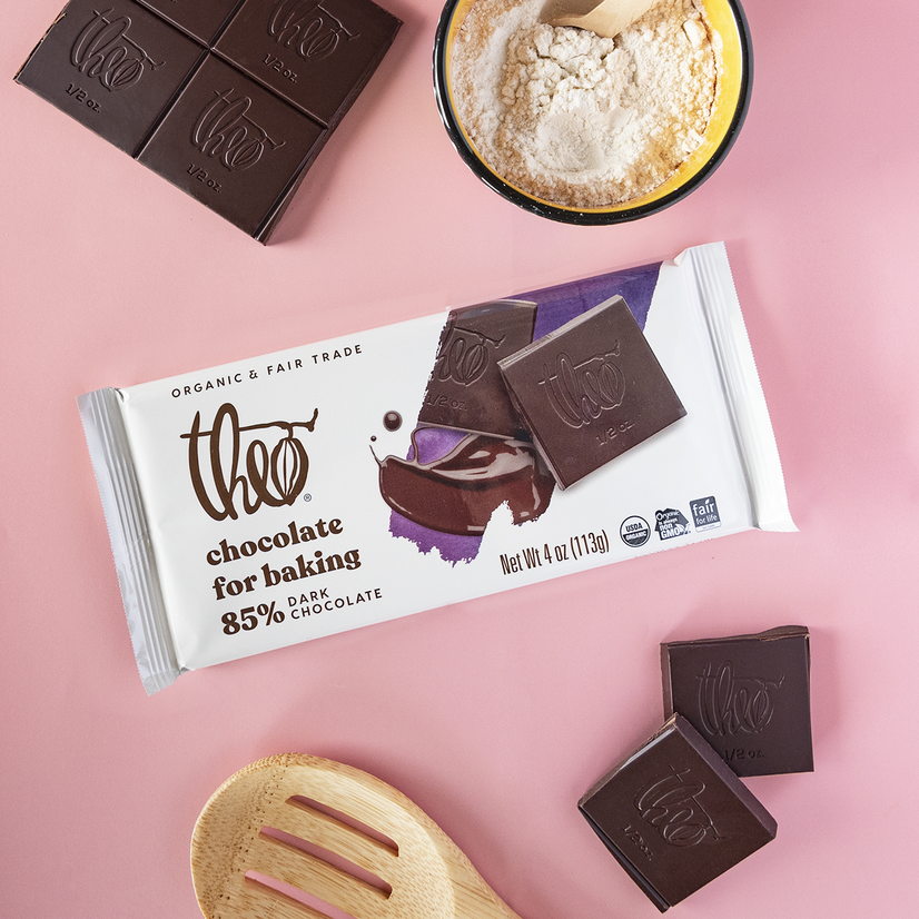 Theo Chocolate Organic 85% Dark Chocolate (10x4 OZ)