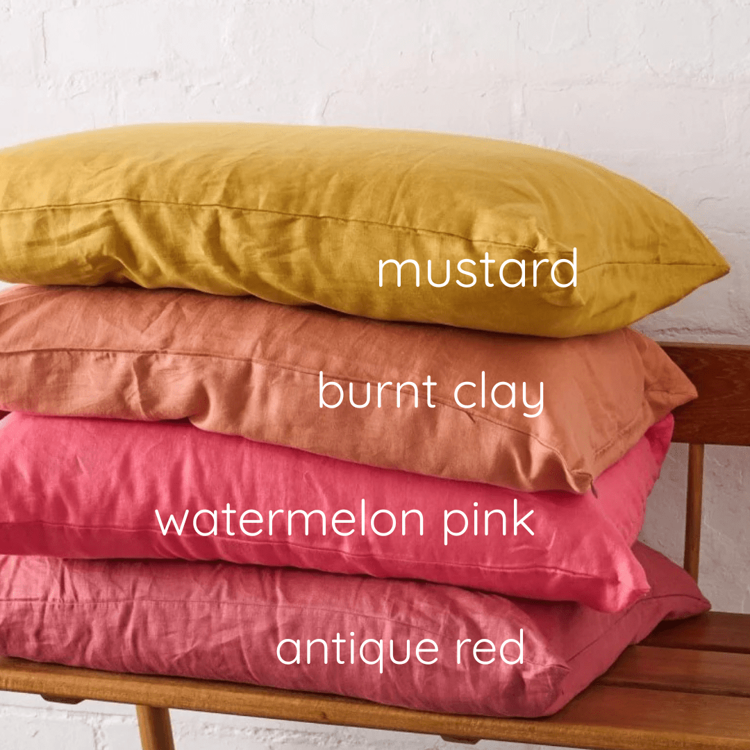 Linen Pillowcase - Earthy Tones