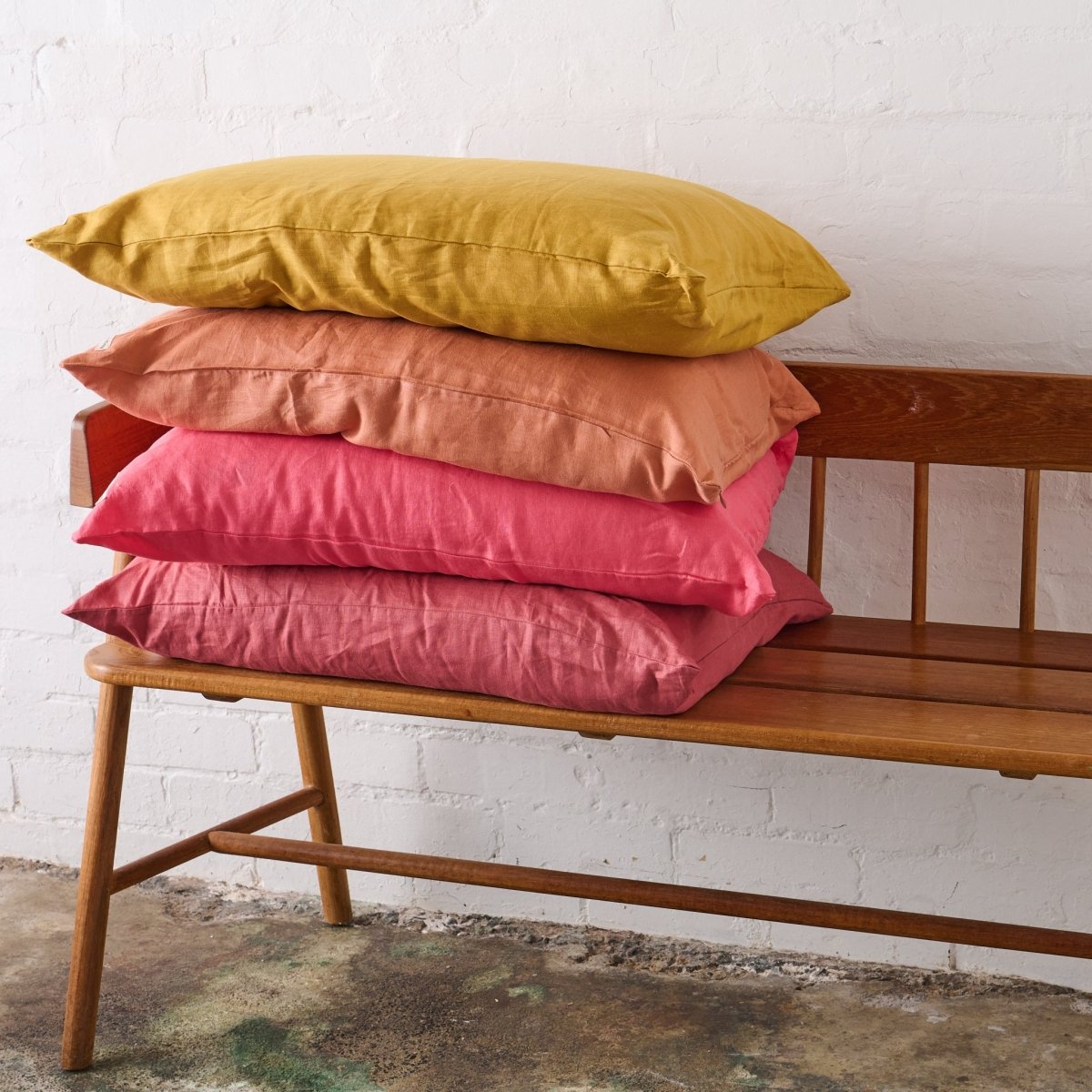 Linen Pillowcase - Earthy Tones