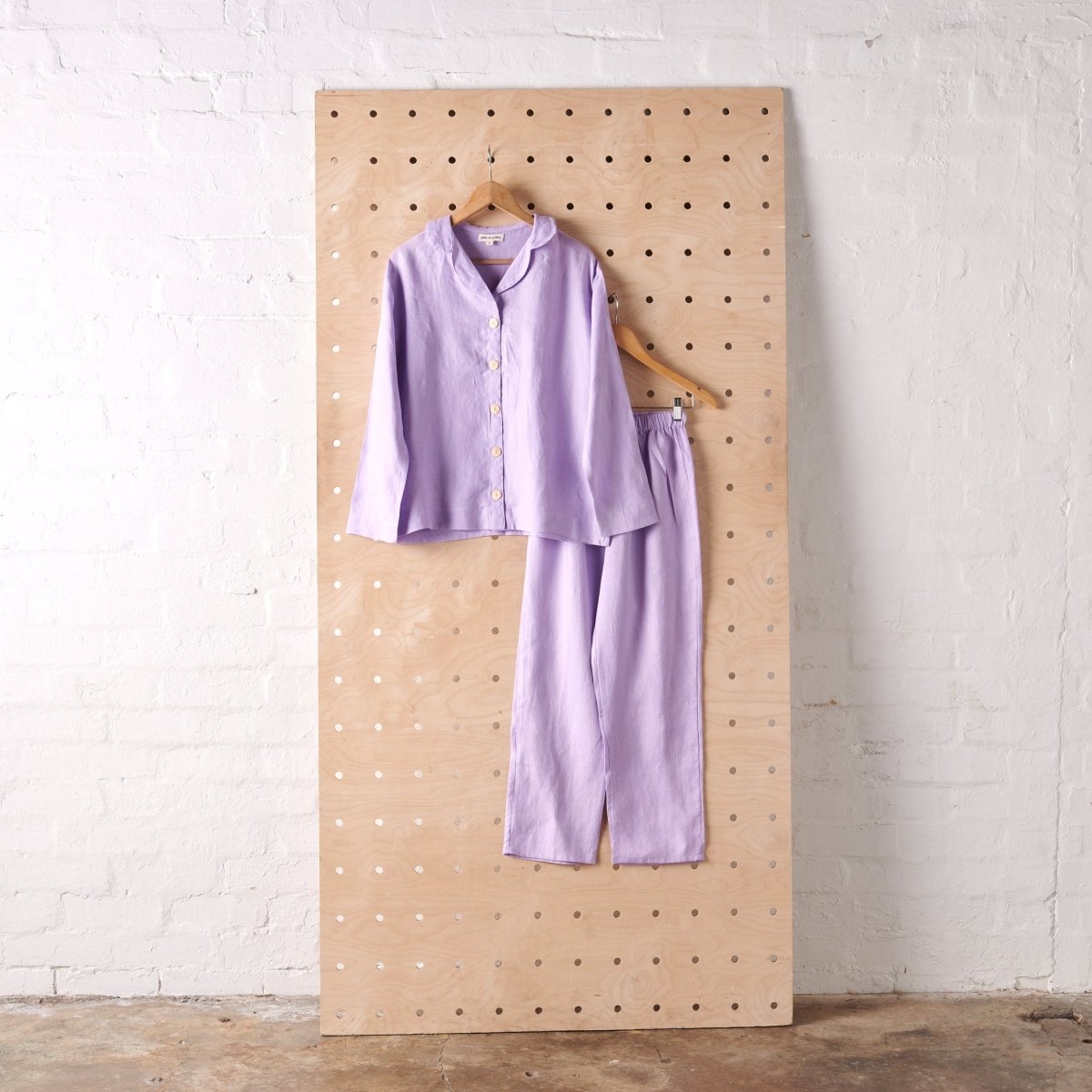 Linen Pyjama Set - Purple